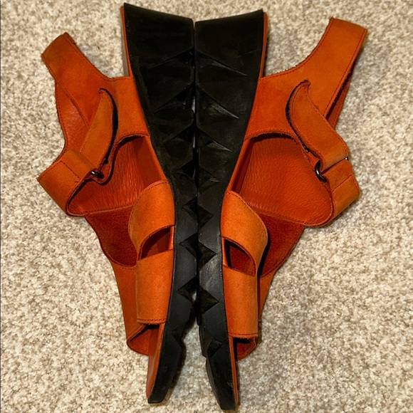 Arche Super Soft Leather Womens Sandals Size EU 41 Orange - Picture 7 of 9